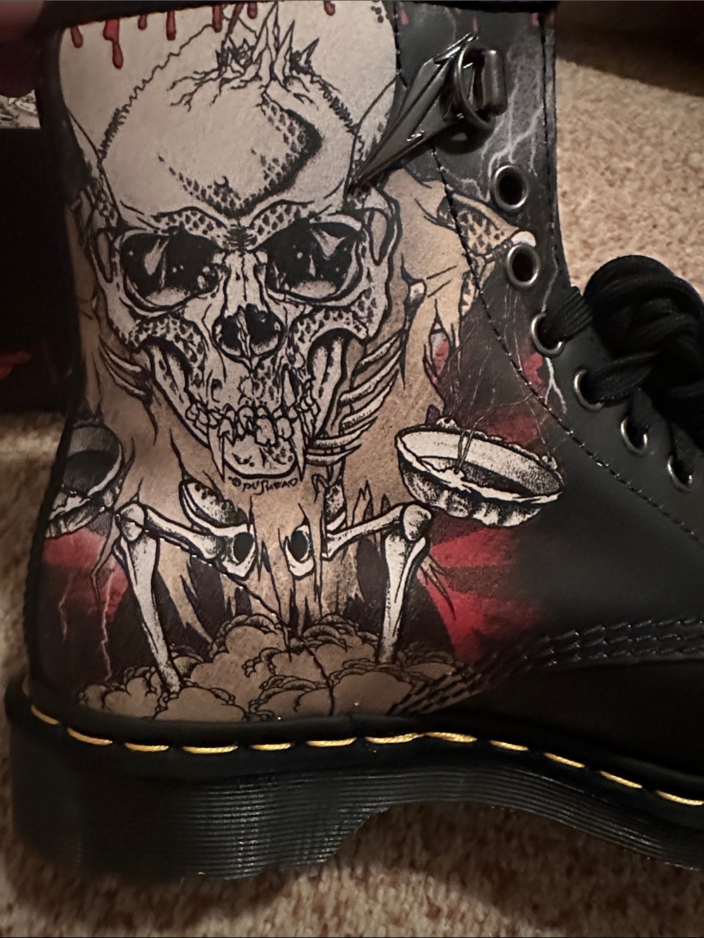 Dr Martens Metallica Boots Brand New Women’s Size 8/ Men’s Size 7 - Picture 13 of 16